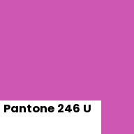 Color chip: Pantone 246 U