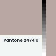 Color chip: Pantone 2474 U