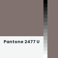 Color chip: Pantone 2477 U