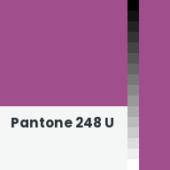 Color chip: Pantone 248 U