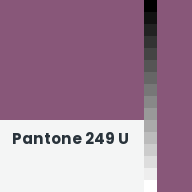 Color chip: Pantone 249 U