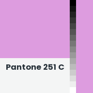 Color chip: Pantone 251 C