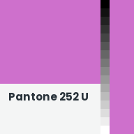 Color chip: Pantone 252 U