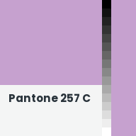 Color chip: Pantone 257 C