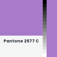 Color chip: Pantone 2577 C