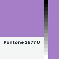 Color chip: Pantone 2577 U