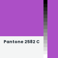Color chip: Pantone 2582 C