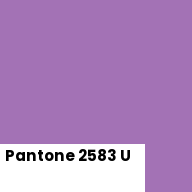 Color chip: Pantone 2583 U