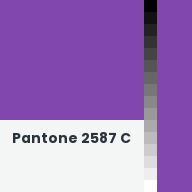 Color chip: Pantone 2587 C
