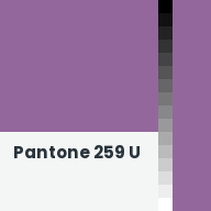 Color chip: Pantone 259 U