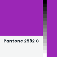 Color chip: Pantone 2592 C