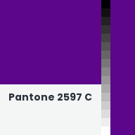 Color chip: Pantone 2597 C