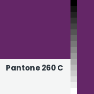 Color chip: Pantone 260 C