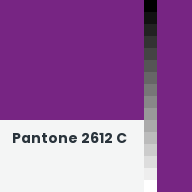 Color chip: Pantone 2612 C