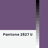 Color chip: Pantone 2627 U