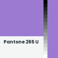 Color chip: Pantone 265 U