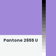 Color chip: Pantone 2655 U
