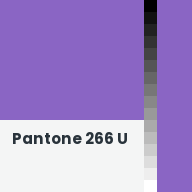 Color chip: Pantone 266 U