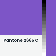 Color chip: Pantone 2665 C