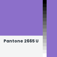 Color chip: Pantone 2665 U