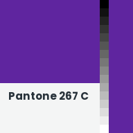 Color chip: Pantone 267 C
