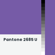 Color chip: Pantone 2685 U