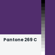 Color chip: Pantone 269 C