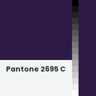 Color chip: Pantone 2695 C