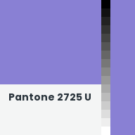 Color chip: Pantone 2725 U