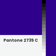 Color chip: Pantone 2735 C