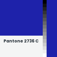 Color chip: Pantone 2736 C