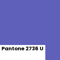 Color chip: Pantone 2736 U