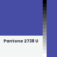 Color chip: Pantone 2738 U