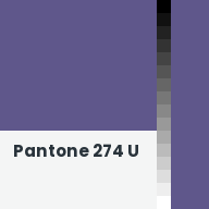 Color chip: Pantone 274 U