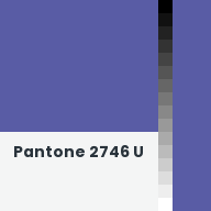 Color chip: Pantone 2746 U