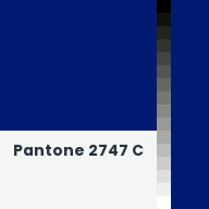 Color chip: Pantone 2747 C