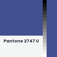 Color chip: Pantone 2747 U