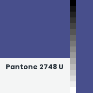 Color chip: Pantone 2748 U