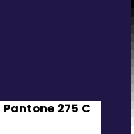 Color chip: Pantone 275 C