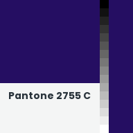 Color chip: Pantone 2755 C
