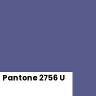 Color chip: Pantone 2756 U