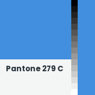 Color chip: Pantone 279 C