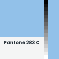Color chip: Pantone 283 C