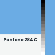 Color chip: Pantone 284 C