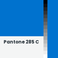 Color chip: Pantone 285 C