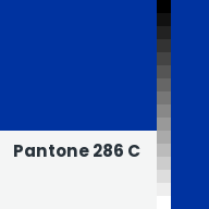 Color chip: Pantone 286 C