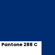 Color chip: Pantone 288 C