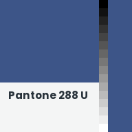 Color chip: Pantone 288 U