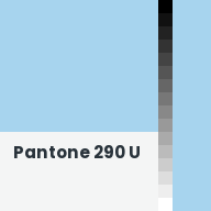 Color chip: Pantone 290 U