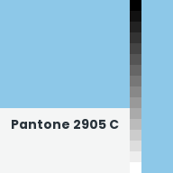 Color chip: Pantone 2905 C